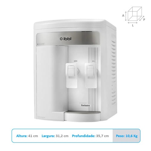 Purificador de água refrigerado por compressor branco - FR600 Exclusive 110V Purificador de água refrigerado por compressor branco - FR600 Exclusive 110V