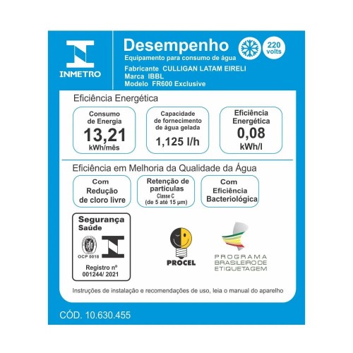 Purificador de água natural e gelada com compressor Prata - FR600 Exclusive 110V Purificador de água natural e gelada com compressor Prata - FR600 Exclusive 110V