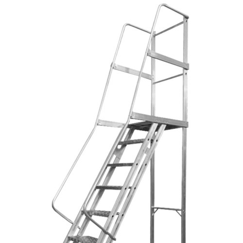 Escada plataforma de alum�nio 2.25 m c/ 8 degraus + patamar