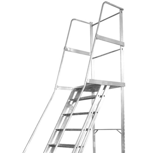 Escada plataforma de alum�nio 2.50 m c/ 9 degraus + patamar 