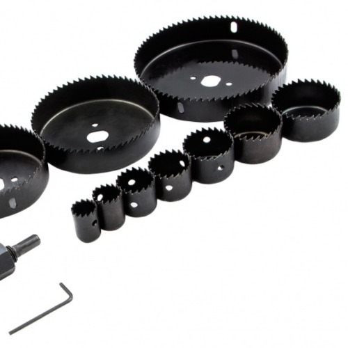 Jogo de serra copo para madeira 19 a 127 mm com 16 peças - 704729 Jogo de serra copo para madeira 19 a 127 mm com 16 peças - 704729