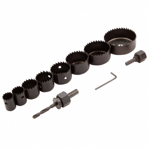 Jogo de serra copo para madeira 19 a 64 mm com 11 pe�as - 704739