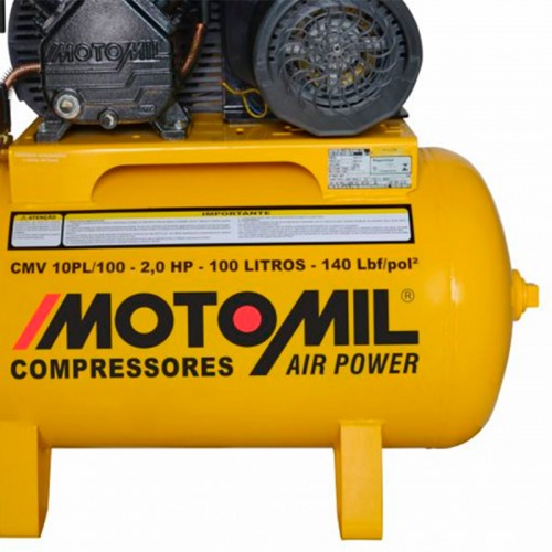 Compressor de ar 9 p�s 100L 2 hp 140 libras monof�sico - CMV-10PL/100A  220V