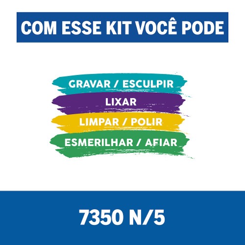 Micro ret�fica a bateria 4 volts com 5 acess�rios - 7350