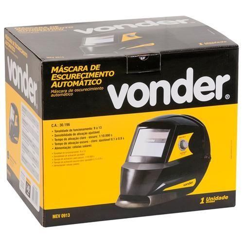 Máscara de solda com escurecimento automático tonalidade 9 a 13 - MEV0913 Máscara de solda com escurecimento automático tonalidade 9 a 13 - MEV0913