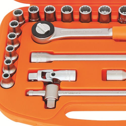 Jogo de soquete estriado 8 a 32 mm encaixe 1/2