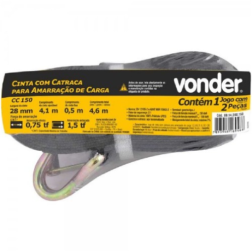 Cinta com catraca para amarra��o de carga capacidade 1,5 toneladas - CC150