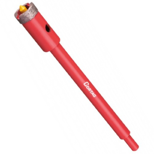 Serra copo diamantada 25 mm com haste de 3/8