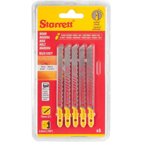 Lâmina serra tico tico 50 mm bimetal para madeira 10 dentes - BU310DT Lâmina serra tico tico 50 mm bimetal para madeira 10 dentes - BU310DT