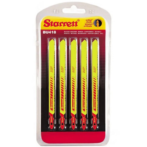 L�mina serra tico tico 100 mm bimetal multiuso 05 pe�as - BU418 