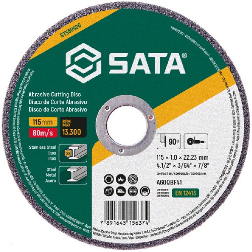 Disco de corte abrasivo metal/inox 4.1/2