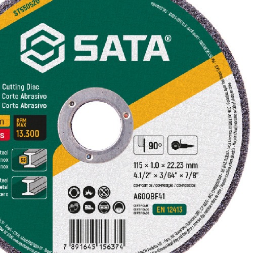 Disco de corte abrasivo metal/inox 4.1/2