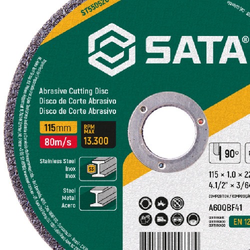 Disco de corte abrasivo metal/inox 4.1/2