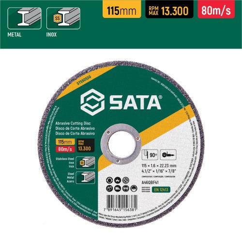 Disco de corte abrasivo metal/inox 4.1/2