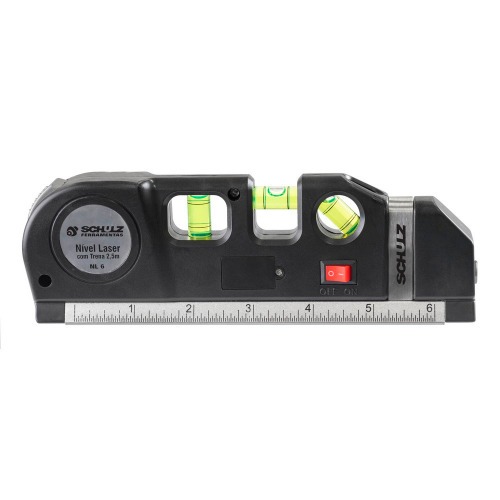 Nível a laser alcance de 6 metros com trena e tripé - NL6 Nível a laser alcance de 6 metros com trena e tripé - NL6