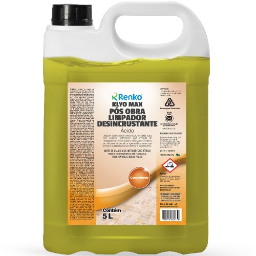 Limpador desincrustante �cido 5 litros - KLYO MAX