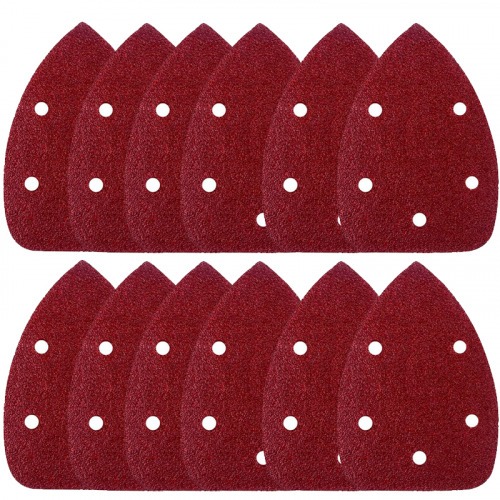 Folha de lixa delta 95 x 140 mm grão 60/120 com 12 peças Folha de lixa delta 95 x 140 mm grão 60/120 com 12 peças