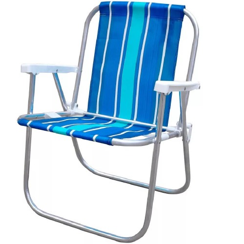 Kit 4 Cadeiras de praia varanda alta em alum�nio - CAD0047