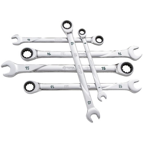 Jogo de chave combinada com catraca 8 a 18 mm 7 pe�as