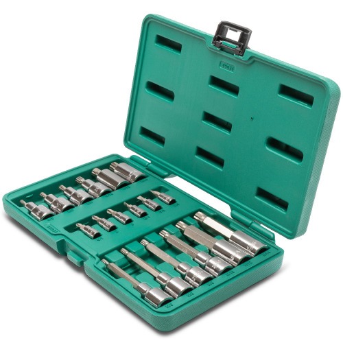 Jogo de soquete e bits multidentado encaixe 1/4