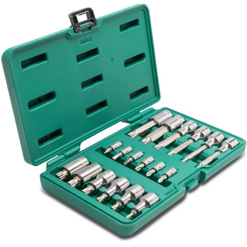Jogo de soquete e bits multidentado encaixe 1/4