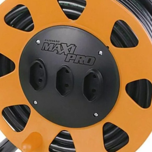 Extensão elétrica 20 metros 2 x 2,50 mm 2P 20A com carretel - MAXIPRO Extensão elétrica 20 metros 2 x 2,50 mm 2P 20A com carretel - MAXIPRO