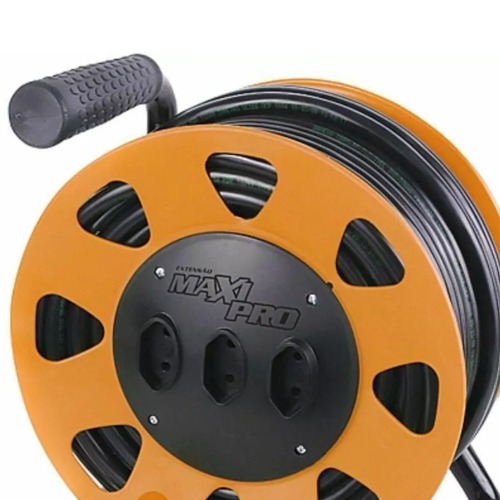 Extensão elétrica 20 metros 2 x 2,50 mm 2P 20A com carretel - MAXIPRO Extensão elétrica 20 metros 2 x 2,50 mm 2P 20A com carretel - MAXIPRO