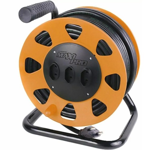 Extensão elétrica 20 metros 2 x 2,50 mm 2P 20A com carretel - MAXIPRO Extensão elétrica 20 metros 2 x 2,50 mm 2P 20A com carretel - MAXIPRO