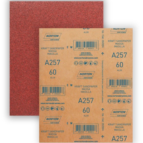 Folha de lixa para massa 225 x 275 mm - A257