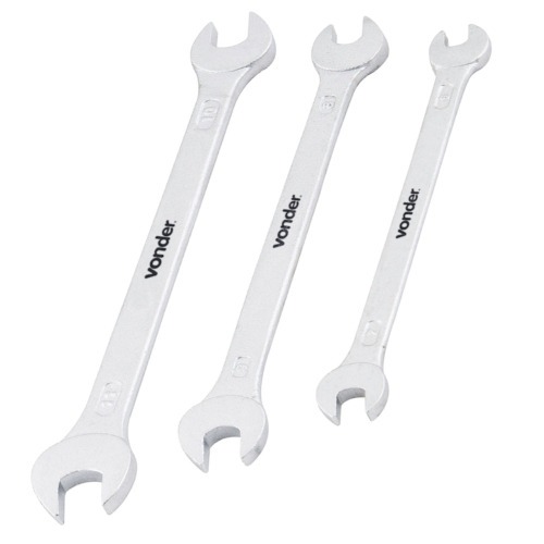Jogos de chave fixa 6 a 17 mm a�o cromo van�dio com 06 pe�as