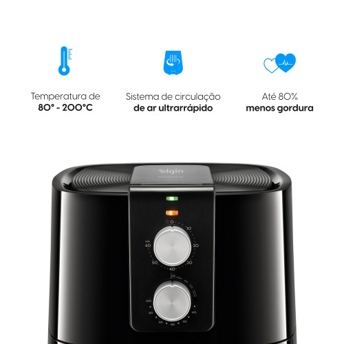 Fritadeira el�trica sem �leo Air Fryer 5,5 L 1700 Watts - Cuisine Fry Gourmet  110V
