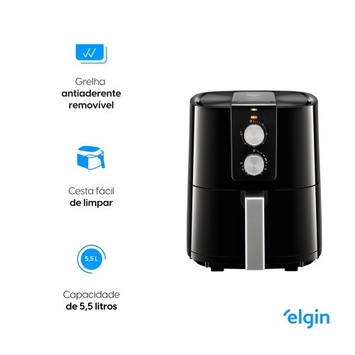 Fritadeira el�trica sem �leo Air Fryer 5,5 L 1700 Watts - Cuisine Fry Gourmet  110V