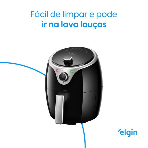 Fritadeira el�trica sem �leo Air Fryer 3,5 L 1240 Watts preta- Flash Fryer  110V