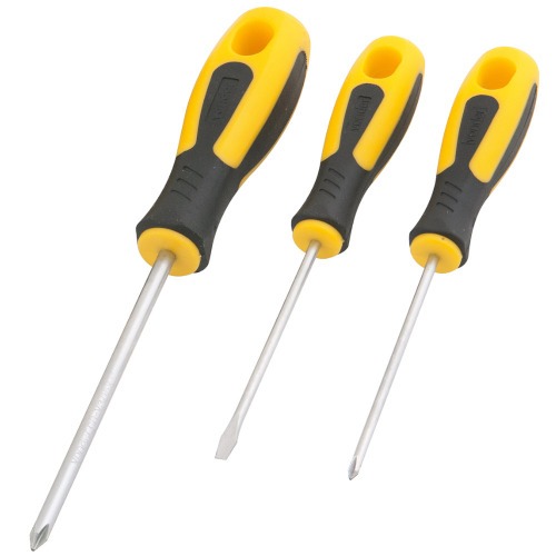 Jogo de chave de fenda e phillips de a�o cromo van�dio com 06 pe�as 