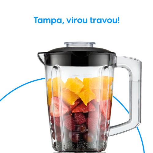 Liquidificador 2 velocidades 650 Watts Turbo mix - LIQ1001  110V