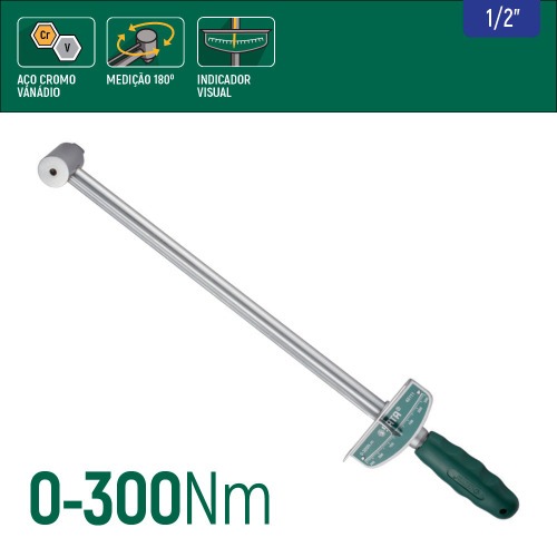 Torqu�metro de vareta 0 - 300 Nm encaixe 1/2