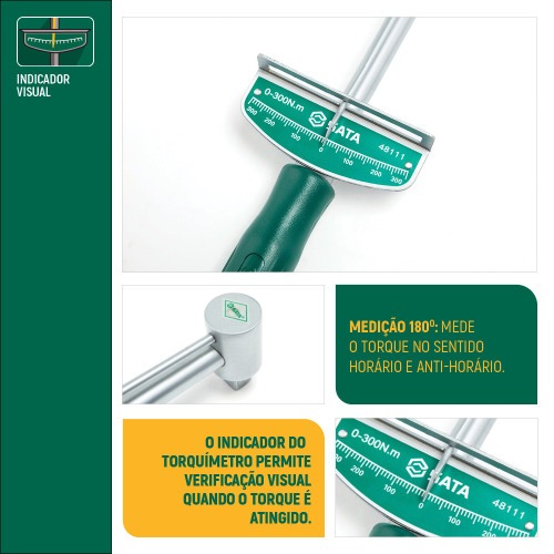 Torqu�metro de vareta 0 - 300 Nm encaixe 1/2