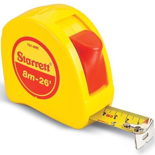 Trena com fita de a�o 25 mm x 8 m com trava - TS1-8ME