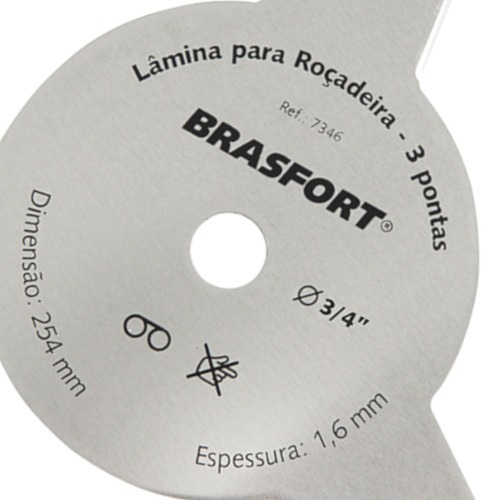 L�mina para ro�adeira 3 pontas 3 x 254 mm - 7347