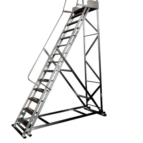 Escada plataforma de alum�nio 3.50 m c/ 13 degraus + patamar 