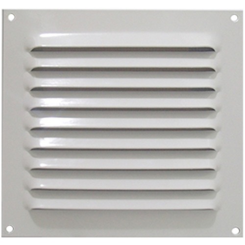 Grade de ventila��o em alum�nio branca quadrada 20 x 20 cm