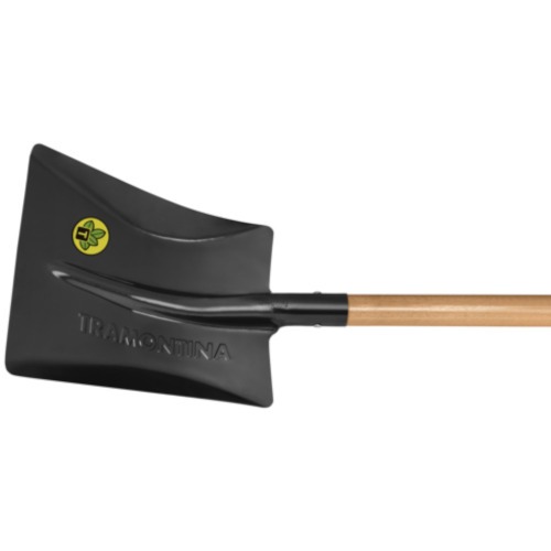 P� quadrada com cabo de madeira 120 cm