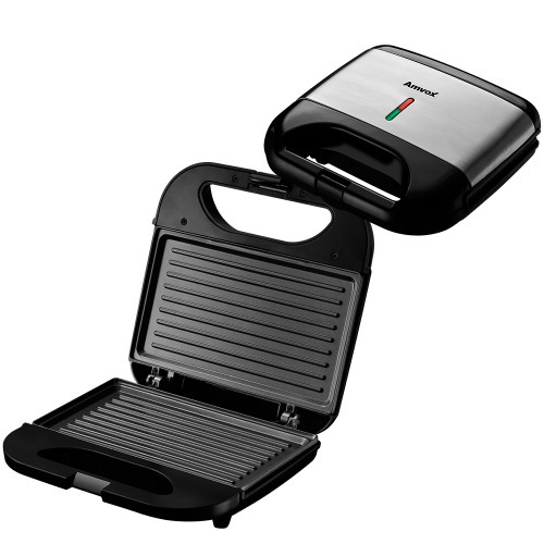 Sanduicheira Grill antiaderente 750 watts inox - AMS 500 Black  110V