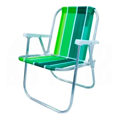 Kit 4 Cadeiras de praia varanda alta em alum�nio - CAD0047