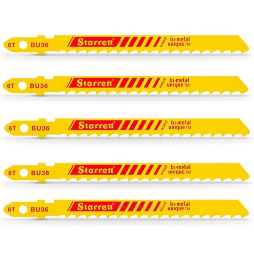 L�mina serra tico tico 50 mm 6 dentes bimetal madeira 5 pe�as - BU36