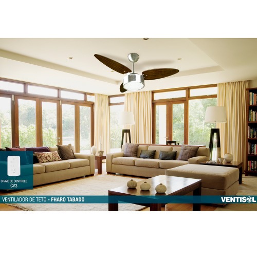 Ventilador de teto 3 p�s em mdf dupla face - Fharo  220V