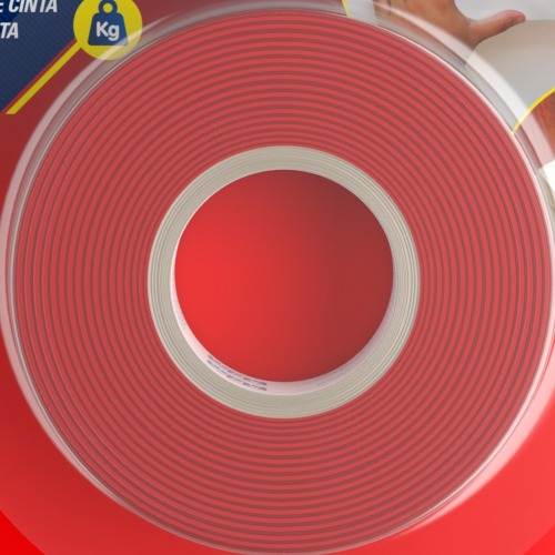 Fita dupla face acr�lica 12 mm x 2 m uso externo - Fixa Tudo