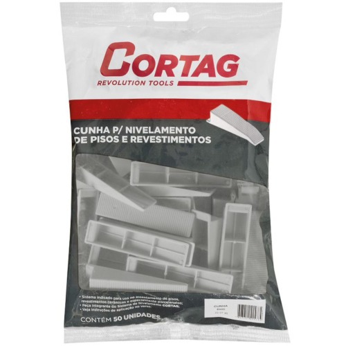 Cunha para nivelamento de piso e revestimento com 50 pe�as - ECO