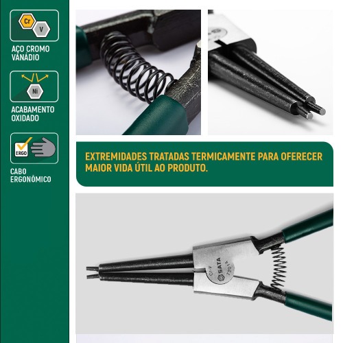 Alicate para an�is externo bico reto 7