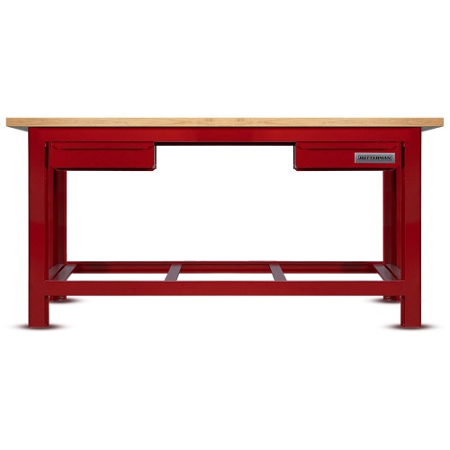 Bancada aberta com 02 gavetas e tampo de madeira pinus - RLL-210 